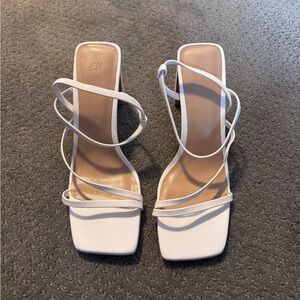 H&M Elegant White Strappy Heels